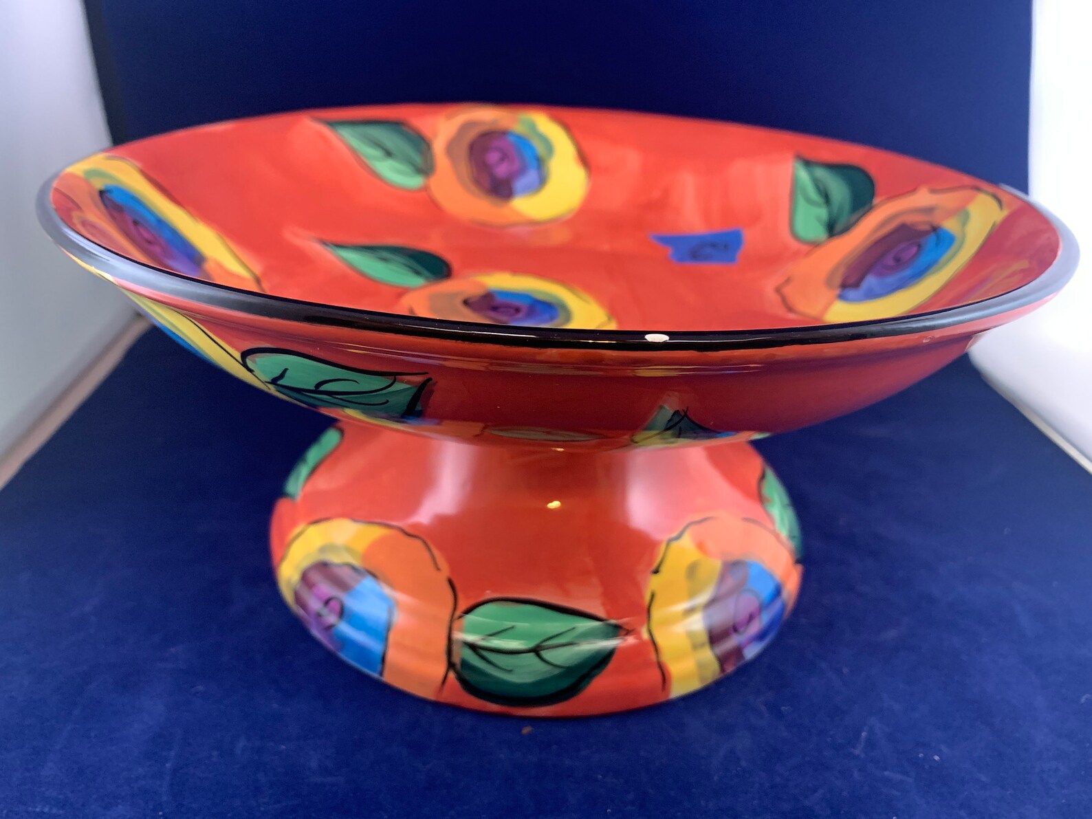 Blue Ridge Designs Bright Colored Serving Plate Etsy
