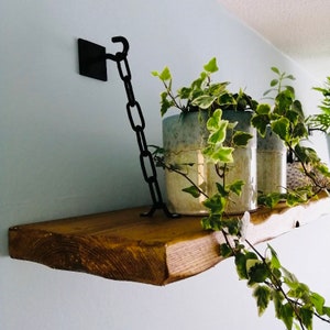 Set of Unique Industrial Style Shelf Brackets, Bespoke Metal Wall Mounts, Rustic Shelving Supports