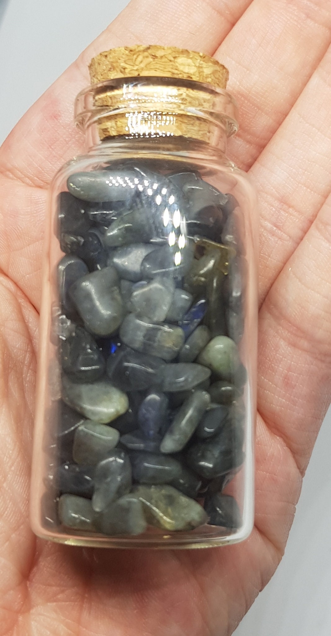 Labradorite large chip bottle Etsy