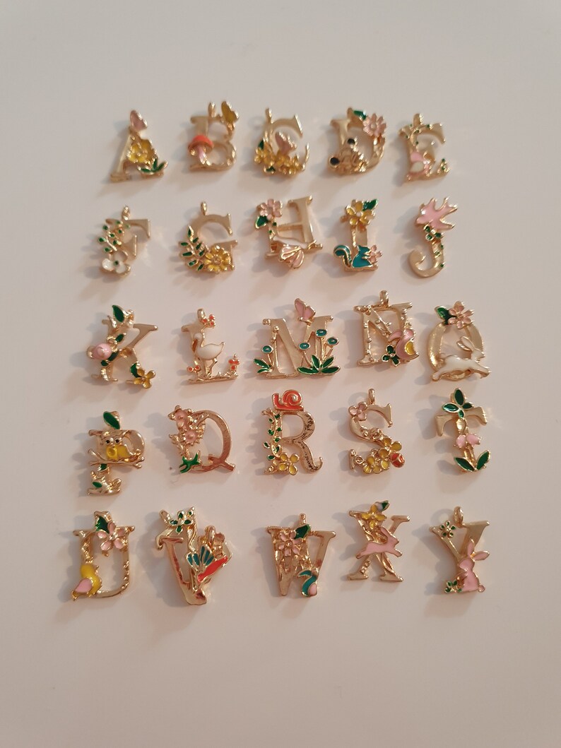 Initial charm necklace