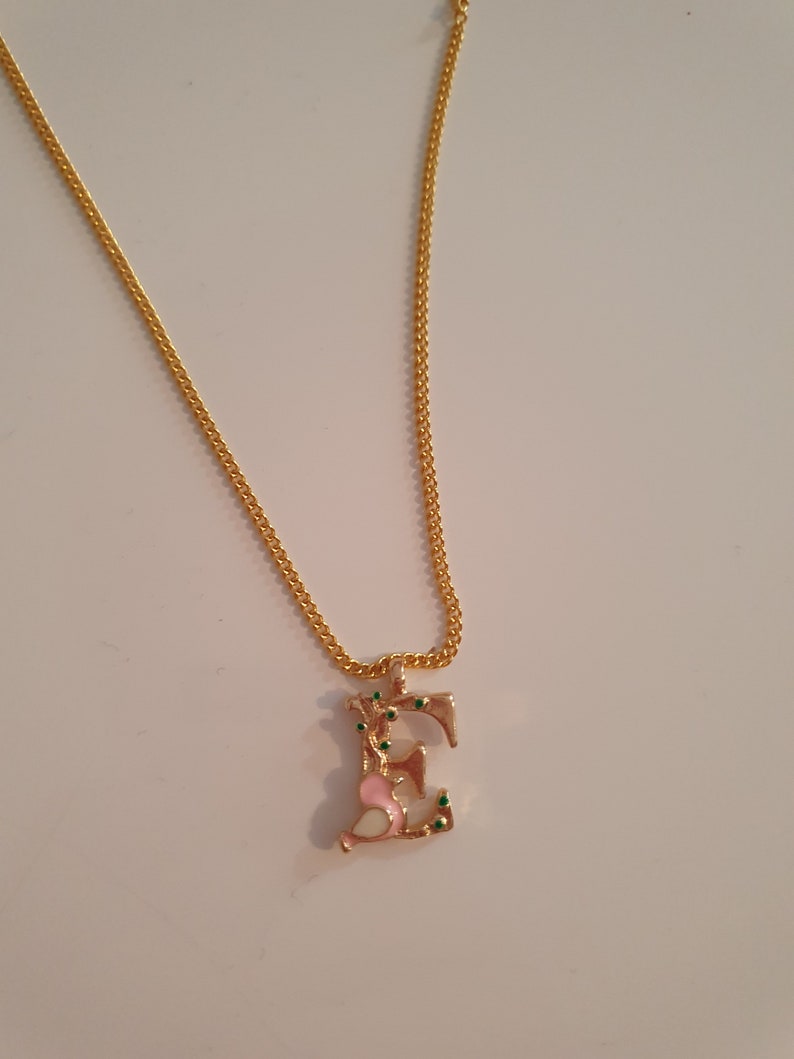 Initial charm necklace