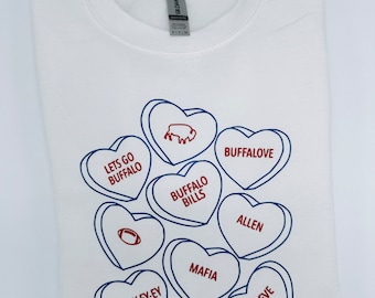 Buffalo Candy Hearts Crewneck - Bills - Buffalove