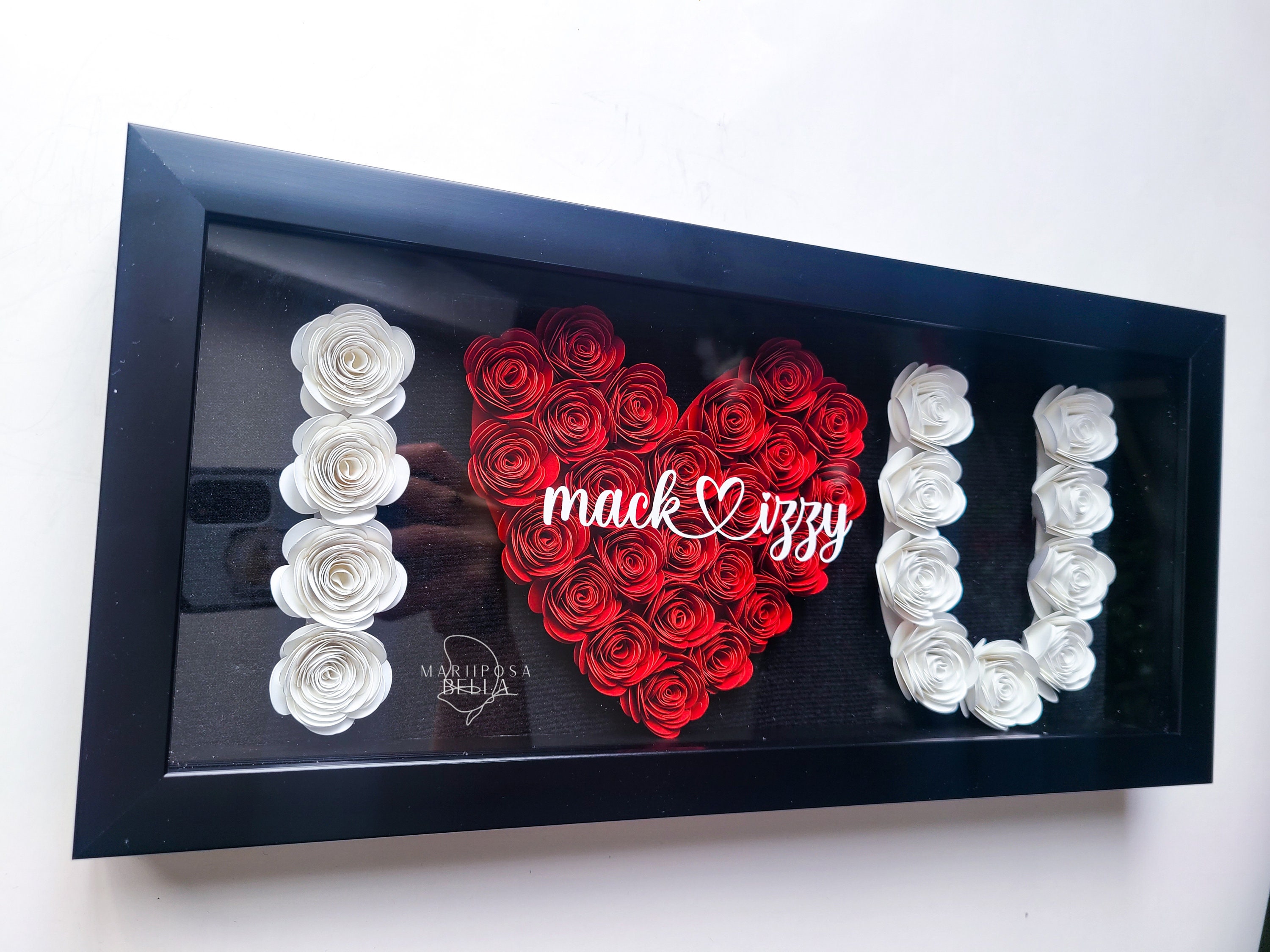 I Love You Flower Box Heart Shadowbox, Cute Gift for Girlfriend, Gift for  Her, Valentine's Day Gift Idea, 4life, I Love You for Life 
