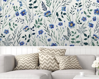 Botanical Wallpaper Small Print - Etsy