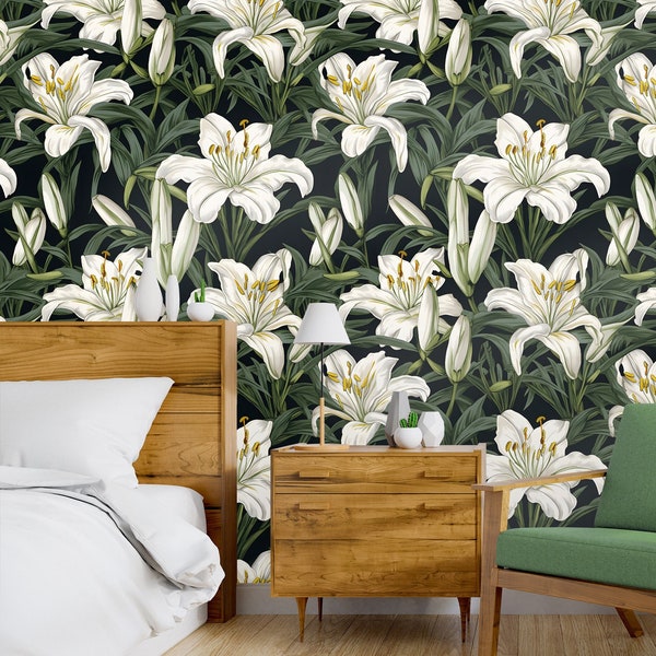 Lily Wallpaper - Etsy