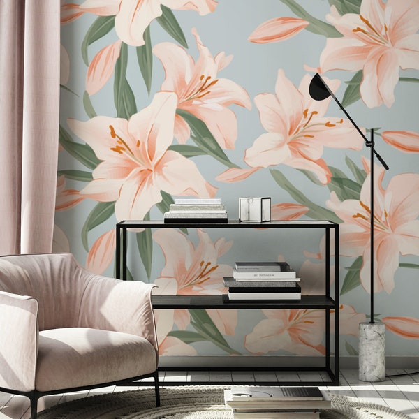 Lily Wallpaper - Etsy