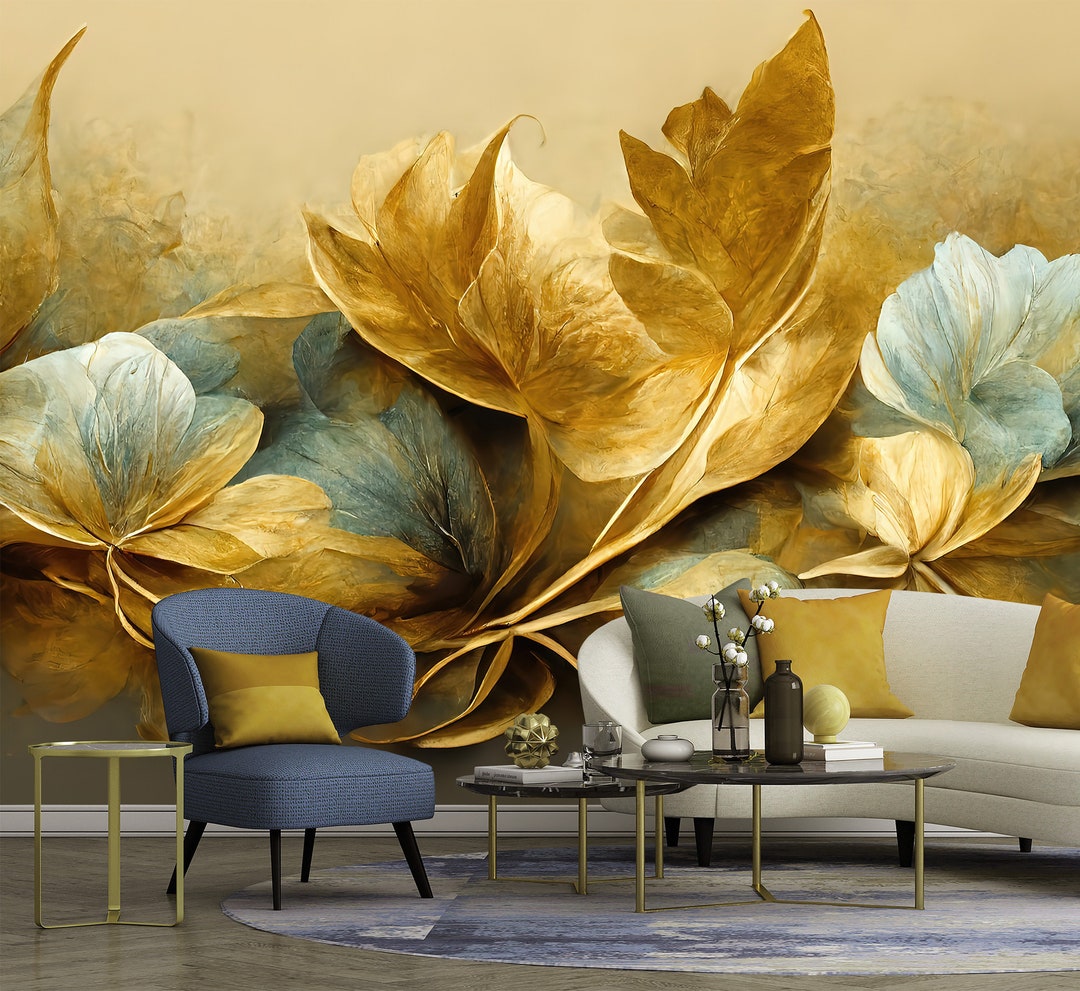 Floral Wallpaper, Botanical Pattern peel and Stick self Adhesive or