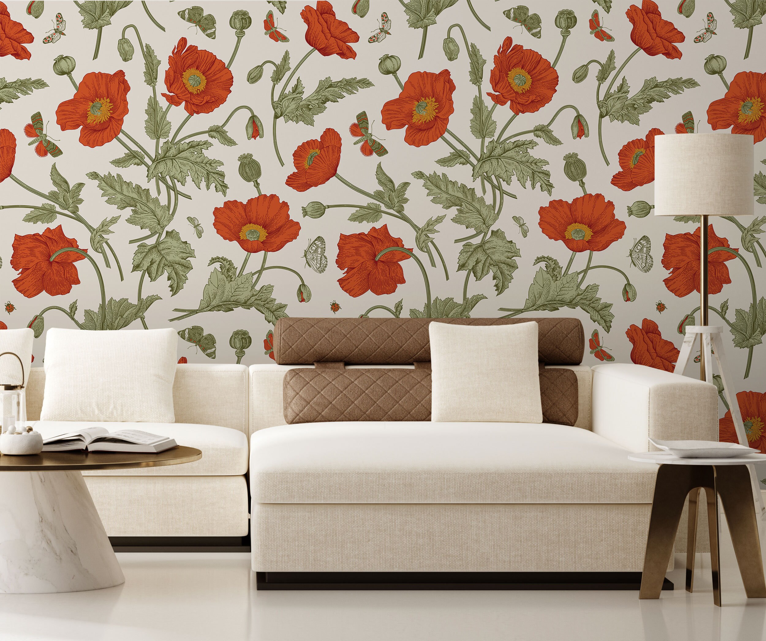 Poppy Red Flowers Wallpaper Peel & Stick Self Adhesive - Etsy Canada Poppy Red Flowers Wallpaper Peel & Stick Self Adhesive - Etsy Canada