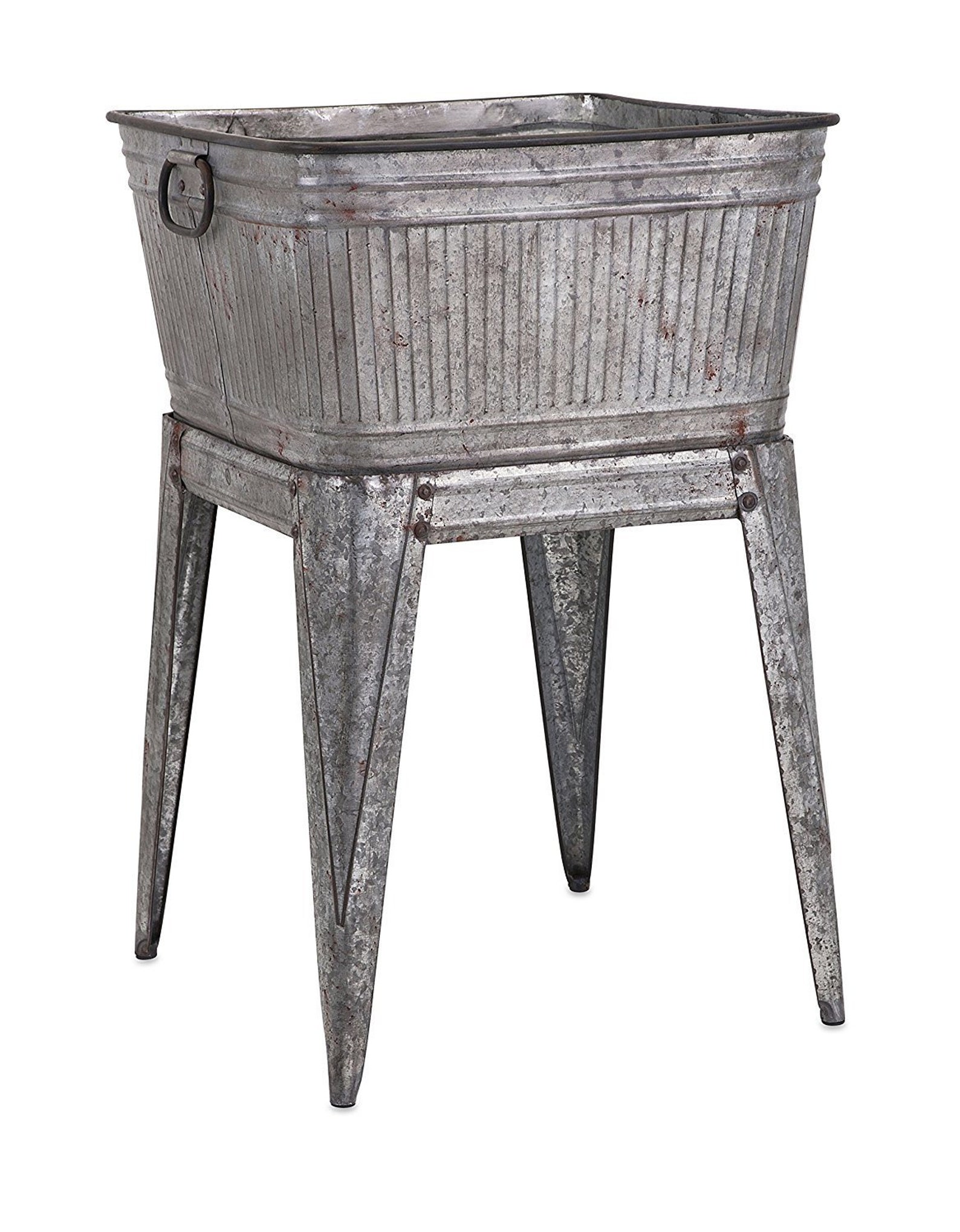 MultiFunctional Galvanized Metal Tub on Stand Gray Etsy