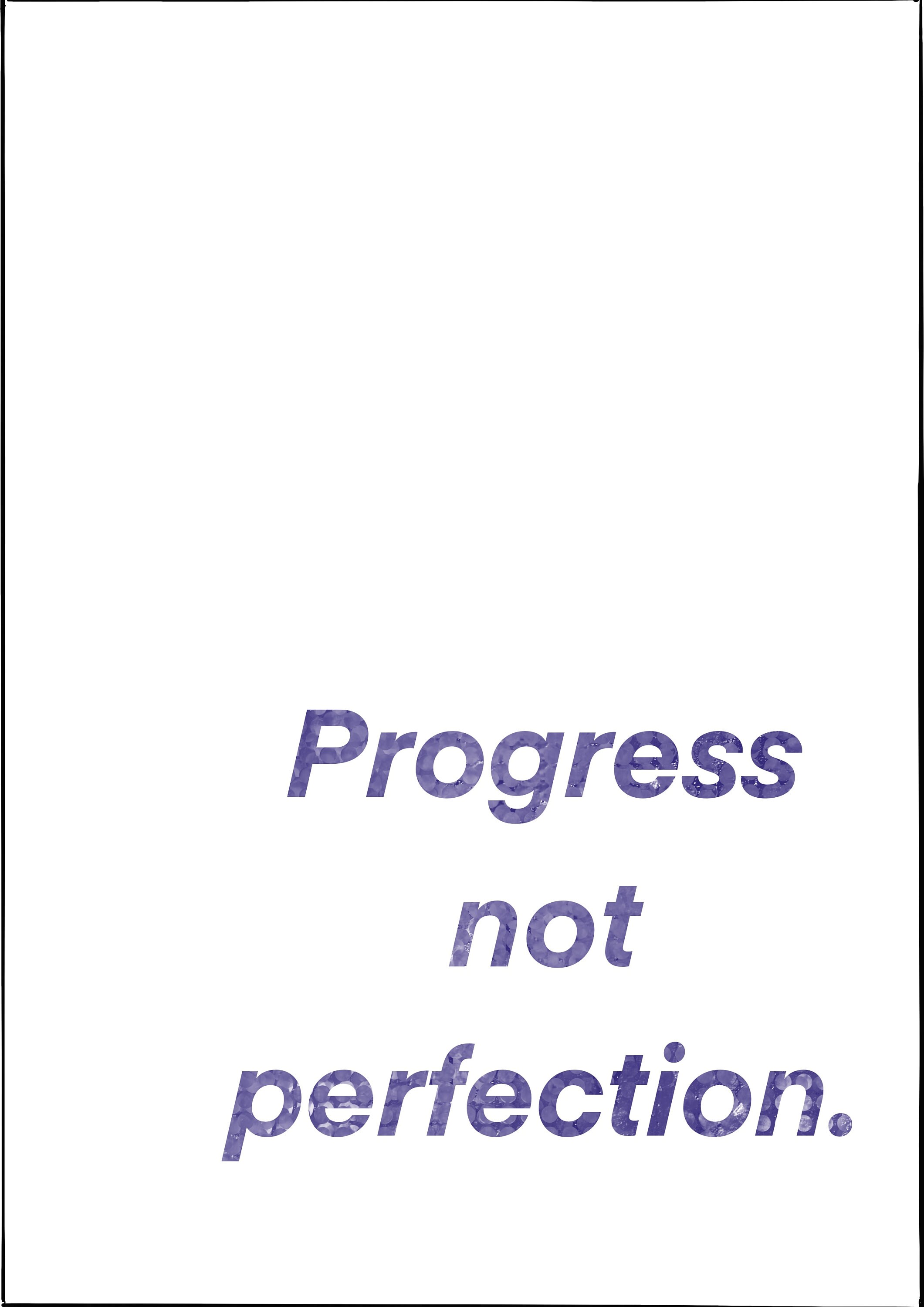 Progress not perfection quote A4 PDF printable download | Etsy