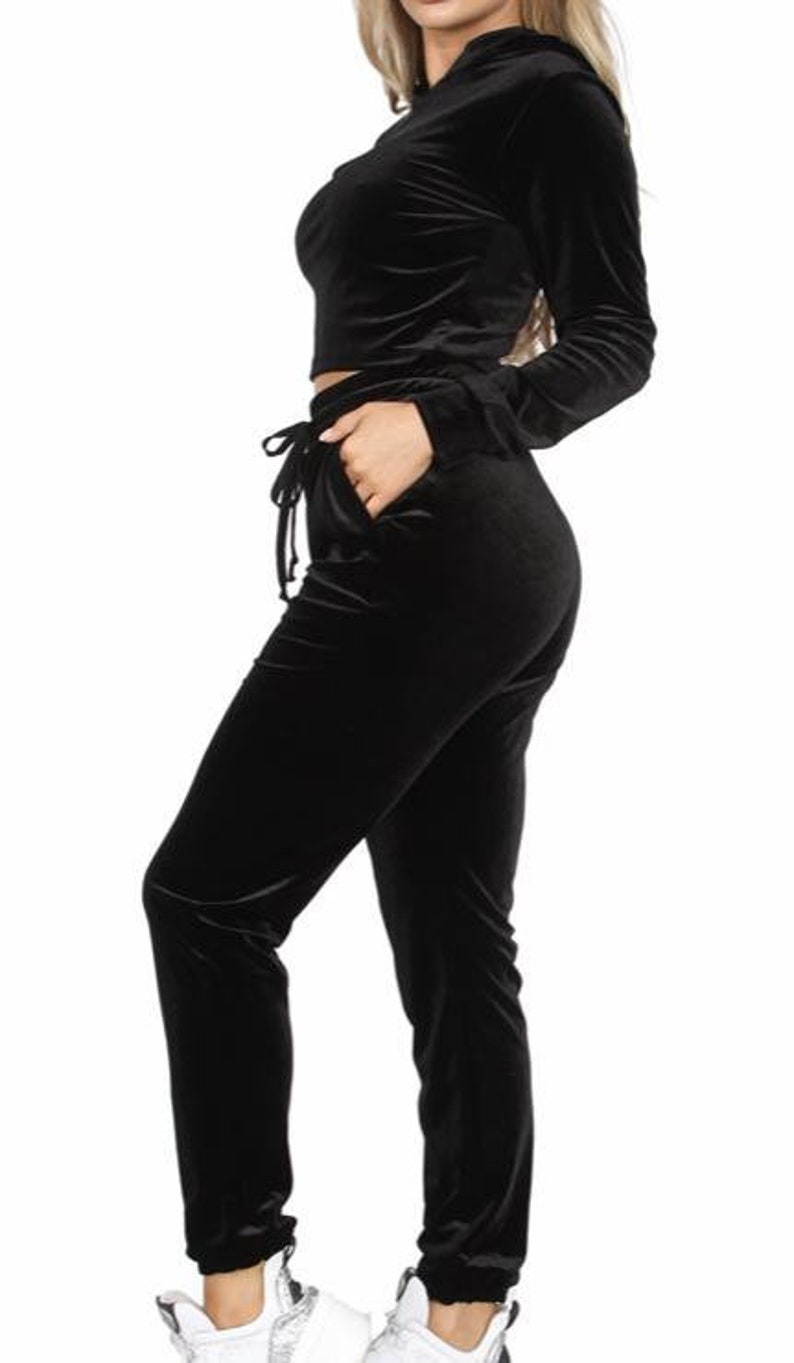 2 Piece Velour Hoodie /& Joggers Set