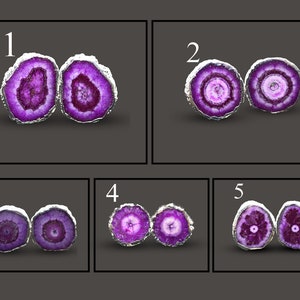 Unique Solar Quartz Stud Earring, Silver Plated Stud Earrings, Pink Solar Quartz Earring, Solar Quartz Stud Earrings For Women & Girls