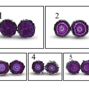 Unique Solar Quartz Stud Earring, Black Gold Plated Stud Earrings, Pink Solar Quartz Earring, Solar Quartz Stud Earrings For Girls Beauty