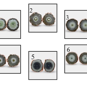 Amazing Solar Quartz Stud Earring, Rose Gold Plated Stud Earrings, White Solar Quartz Earring, Solar Quartz Stud Earrings For Women Gift