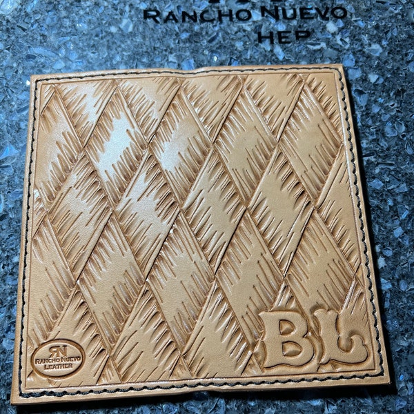 Custom Handmade Roper wallet large basketweave