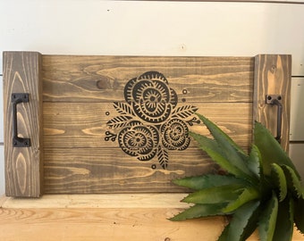 Decorative Wooden Charcuterie Tray: Handcrafted Serving Board