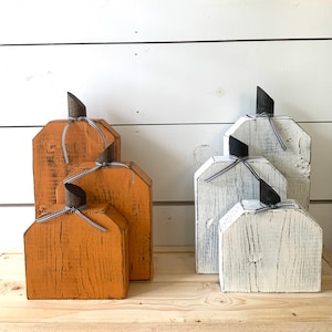Pumpkins | Fall Decor | Halloween Decor I Thanksgiving Decor I Wood Pumpkins I Rustic Pumpkins
