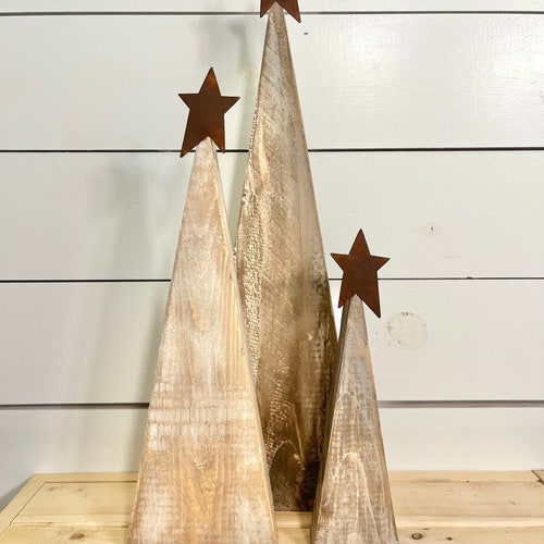 Woodentrees Wooden Christmas Trees Farmhouse Trees Rustic - Etsy