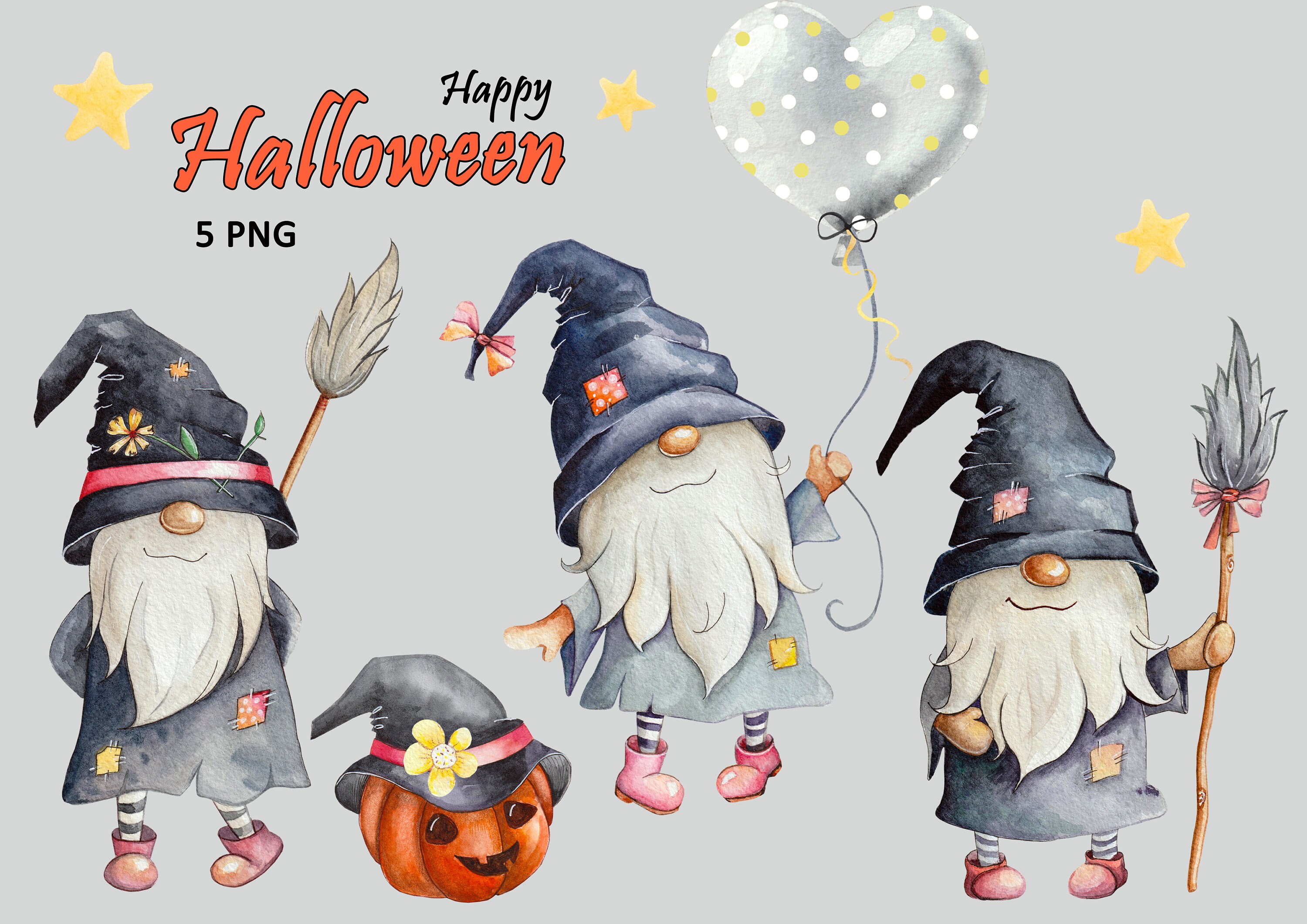 Halloween gnome halloween png pumpkin clipart gnome png | Etsy