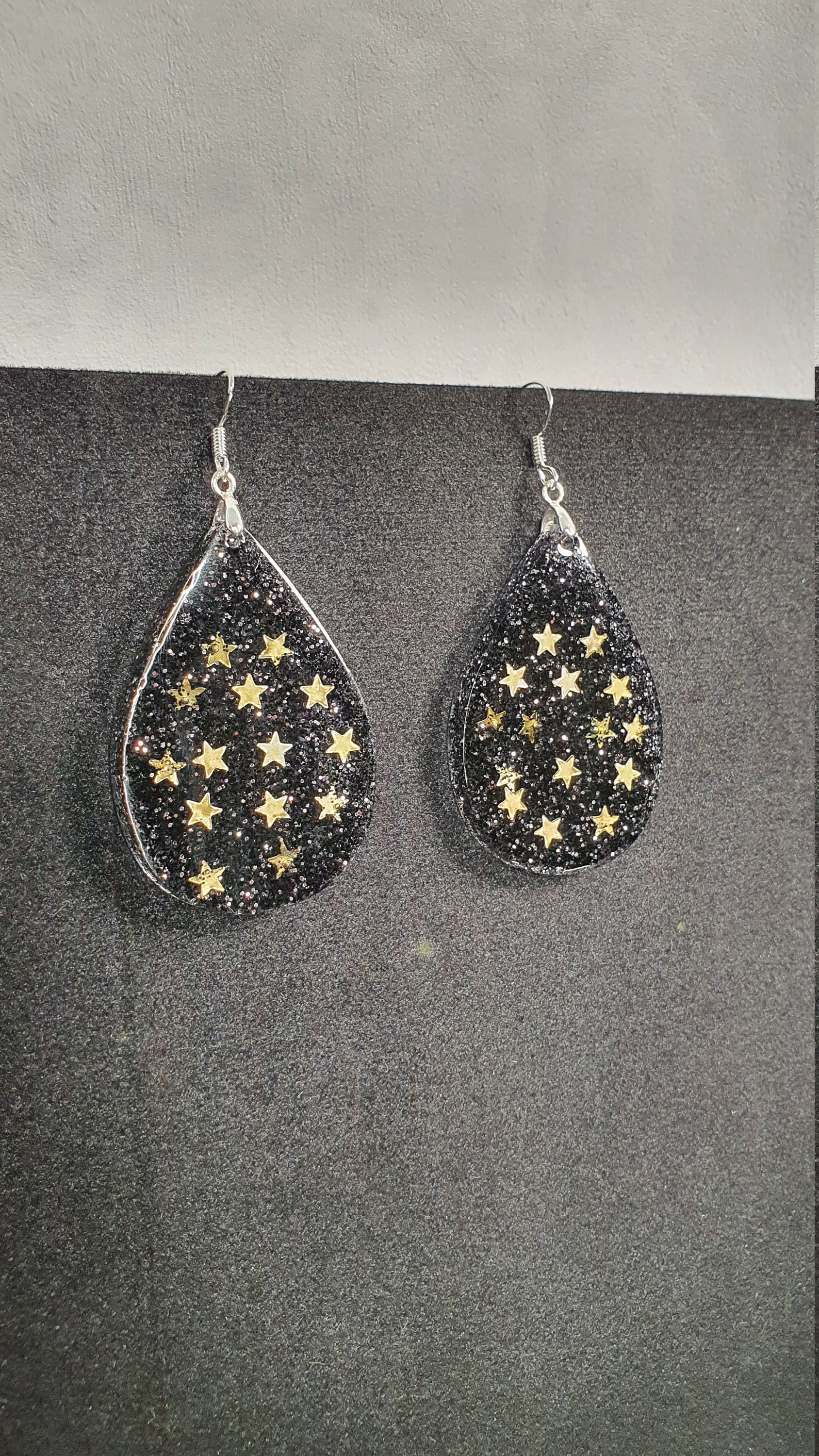 Boucles D'oreilles Pendantes éclair Paillettes Or - Fait Main, Crochet, Thème Fantaisie
