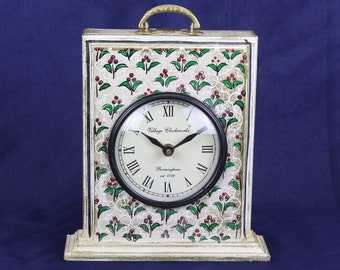 Hand-Painted Wooden Table Clock: Timeless Rajasthan Handicraft Home Decor Piece - Perfect Gift for Loved Ones!