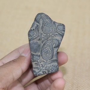 Hand-Carved Floral Textile Block | Vintage Indian Folk Art | Fabric Printing