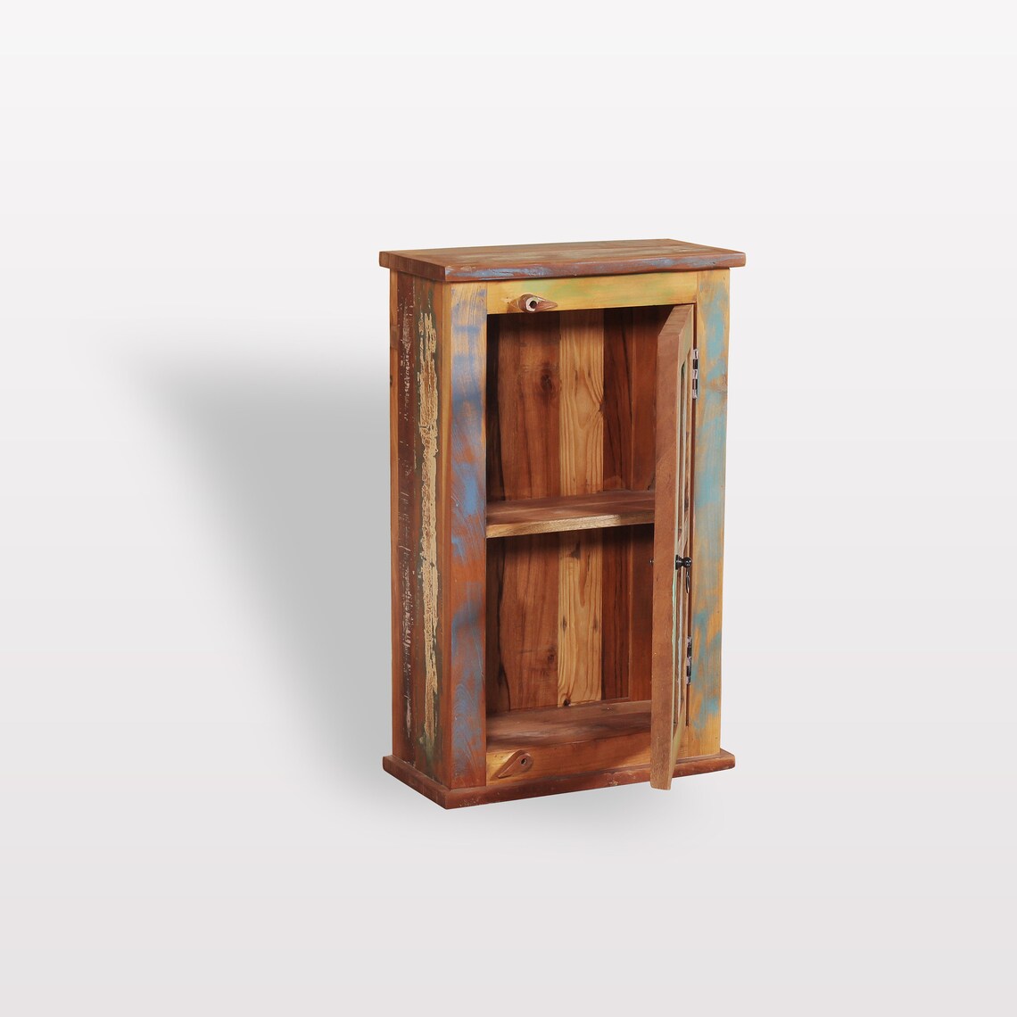 Wooden Bathroom Cabinet Unique Multicolor Distressed Color Painted ...