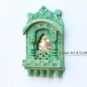 Hand-Carved Wooden Jharokha: Rajasthani Wall Decor
