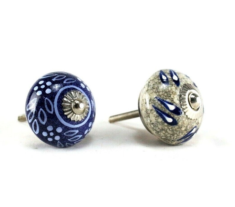 Verschiedene Keramik Türknäufe: Schrank Schrank Kommode Schublade Dekorative - 2 Stk Bild 1