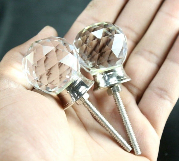 Vintage Style Clear Cut Glass Door Knob Vintage Style Clear Cut Glass Door Knob