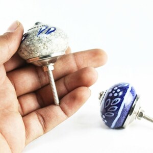 Verschiedene Keramik Türknäufe: Schrank Schrank Kommode Schublade Dekorative - 2 Stk Bild 7