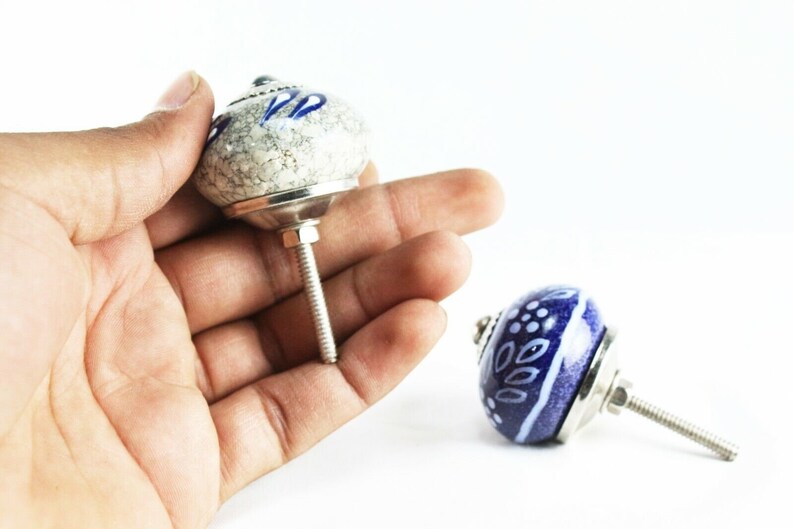 Verschiedene Keramik Türknäufe: Schrank Schrank Kommode Schublade Dekorative - 2 Stk Bild 7