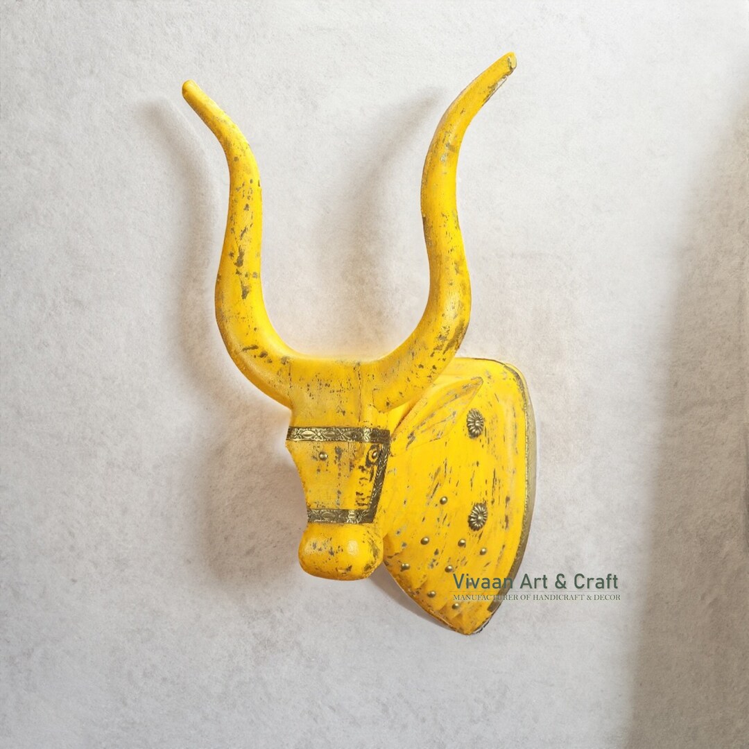 Wooden Bull Head Wall Hanging/ Bull Wall Decor/home Decor/wall Etsy