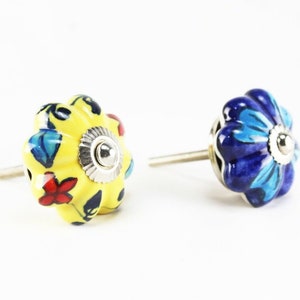Assorted Ceramic Cabinet Door Knob Drawer Cupboard Dresser Pull Handle - 2 Pc
