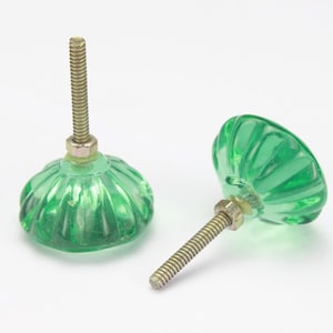 Glass Cabinet Knobs Set Drawer Pulls Green Glass Dresser Handle Decorative Knob
