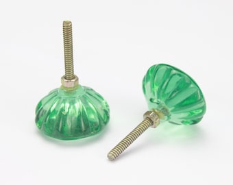 Glass Cabinet Knobs Set Drawer Pulls Green Glass Dresser Handle Decorative Knob