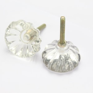 Glass Cabinet Knobs Set Drawer Small Clear Glass Dresser Handle Decorative Knobs
