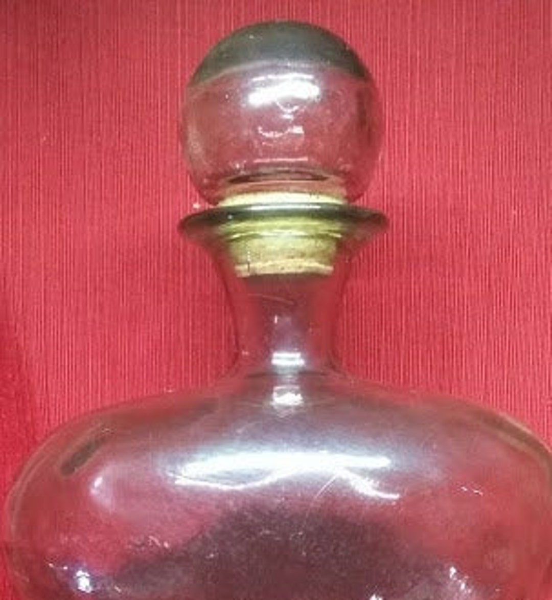 Spanish Glass Carafe / Decanter 14 High Red Glass Etsy