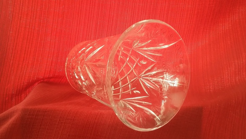 St.George Crystal 8 Toll Hurricane Lead Crystal Vase Lamp