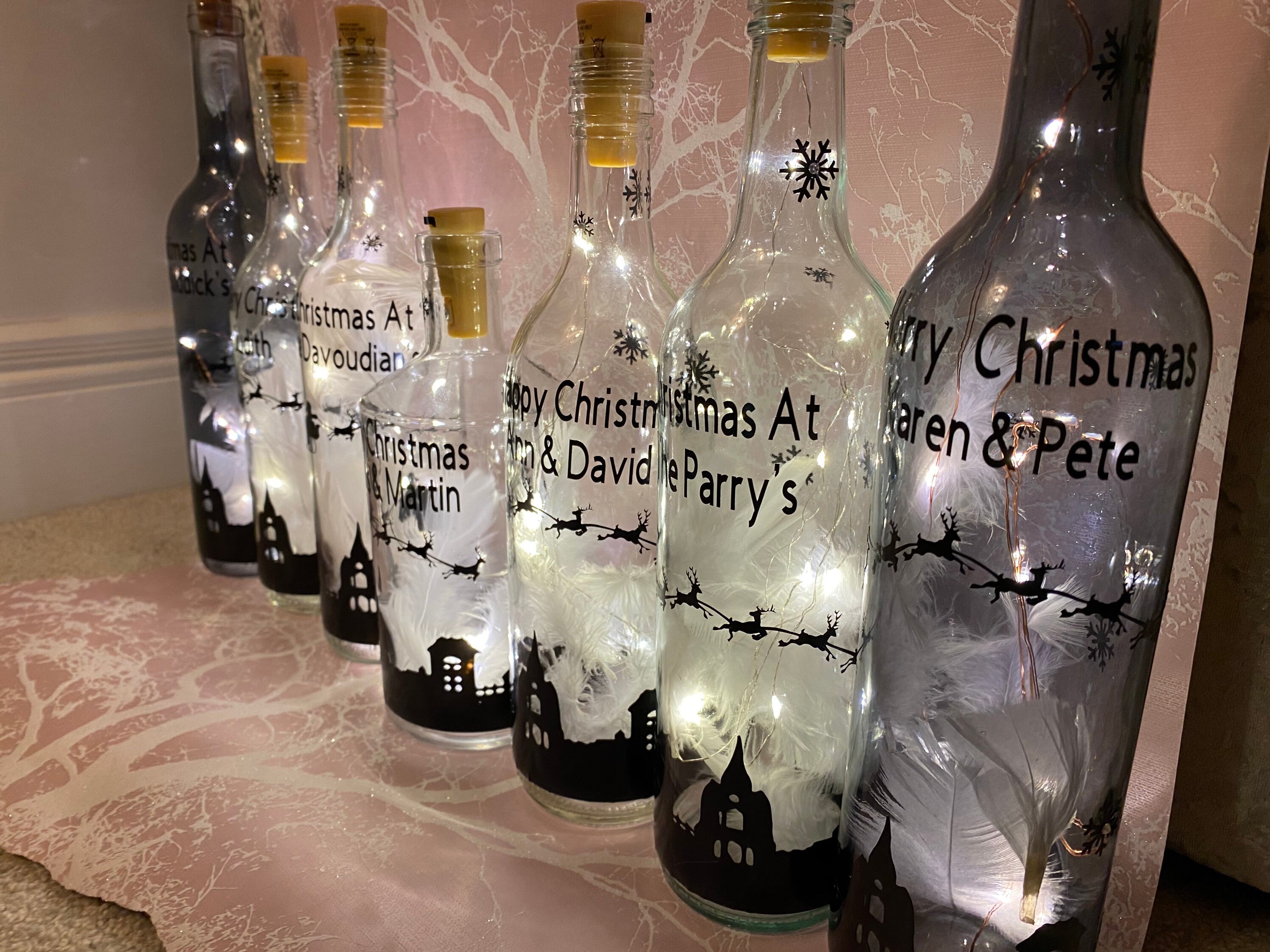 Personalised light up bottles Etsy