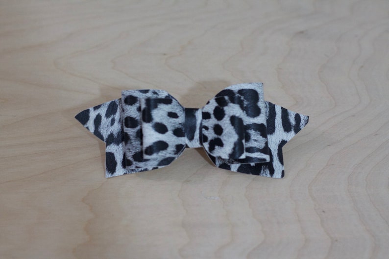 Faux Leather Hair Bow