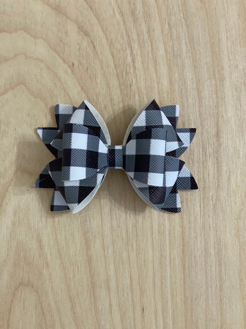 Faux Leather Hair Bow