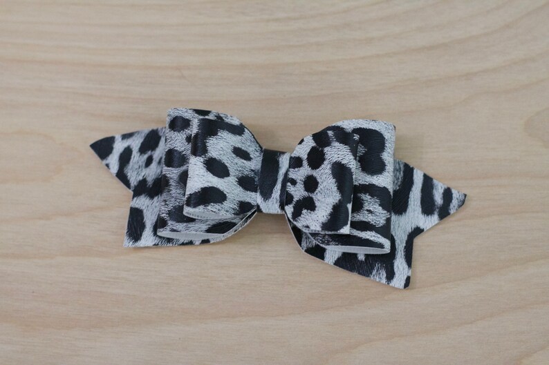 Faux Leather Hair Bow