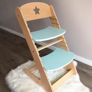 Children growing chair, kids wooden chair, chair for baby, high chair, kids furniture, toddler chair, grows chair
