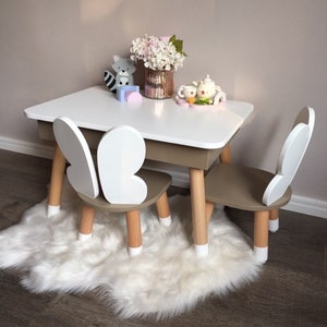 Kids furniture, Kids table, Children play table, kids activity table, Toddler table and chairs set, montessori table, kids room decor
