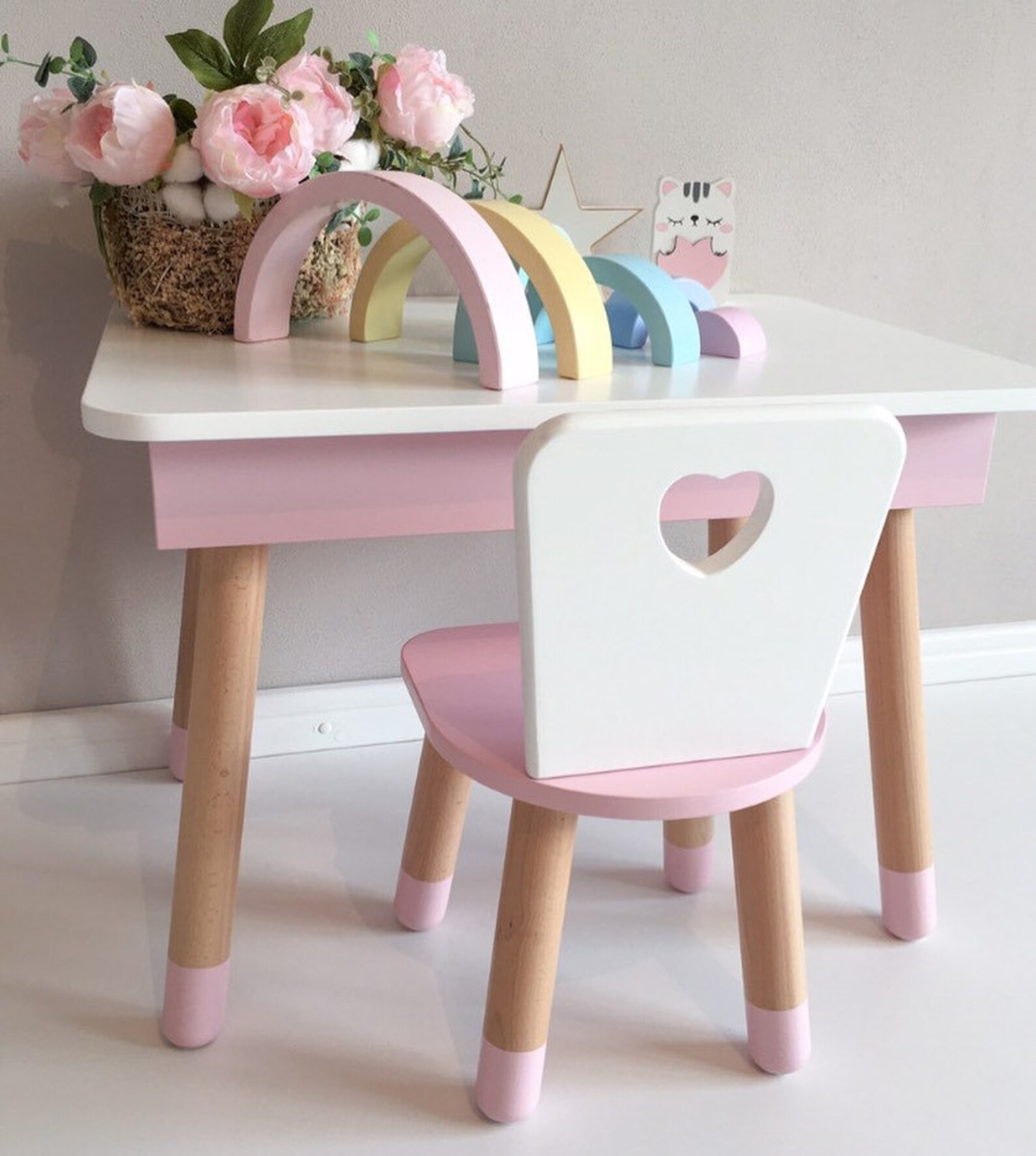 Kids Table, Children Table and Chairs, Kids Chair, Kids Activity Table ...