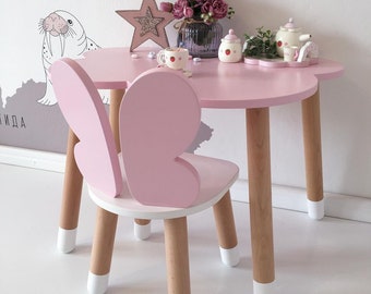 Kids furniture, Kids table, Children play table, kids activity table, Toddler table and chairs, girls room, kids room decor, kids furniture