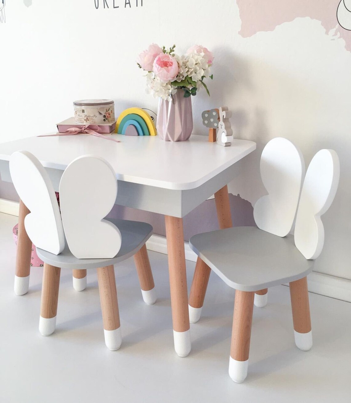 Kids Table, Children Table and Chairs, Kids Chair, Kids Activity Table ...