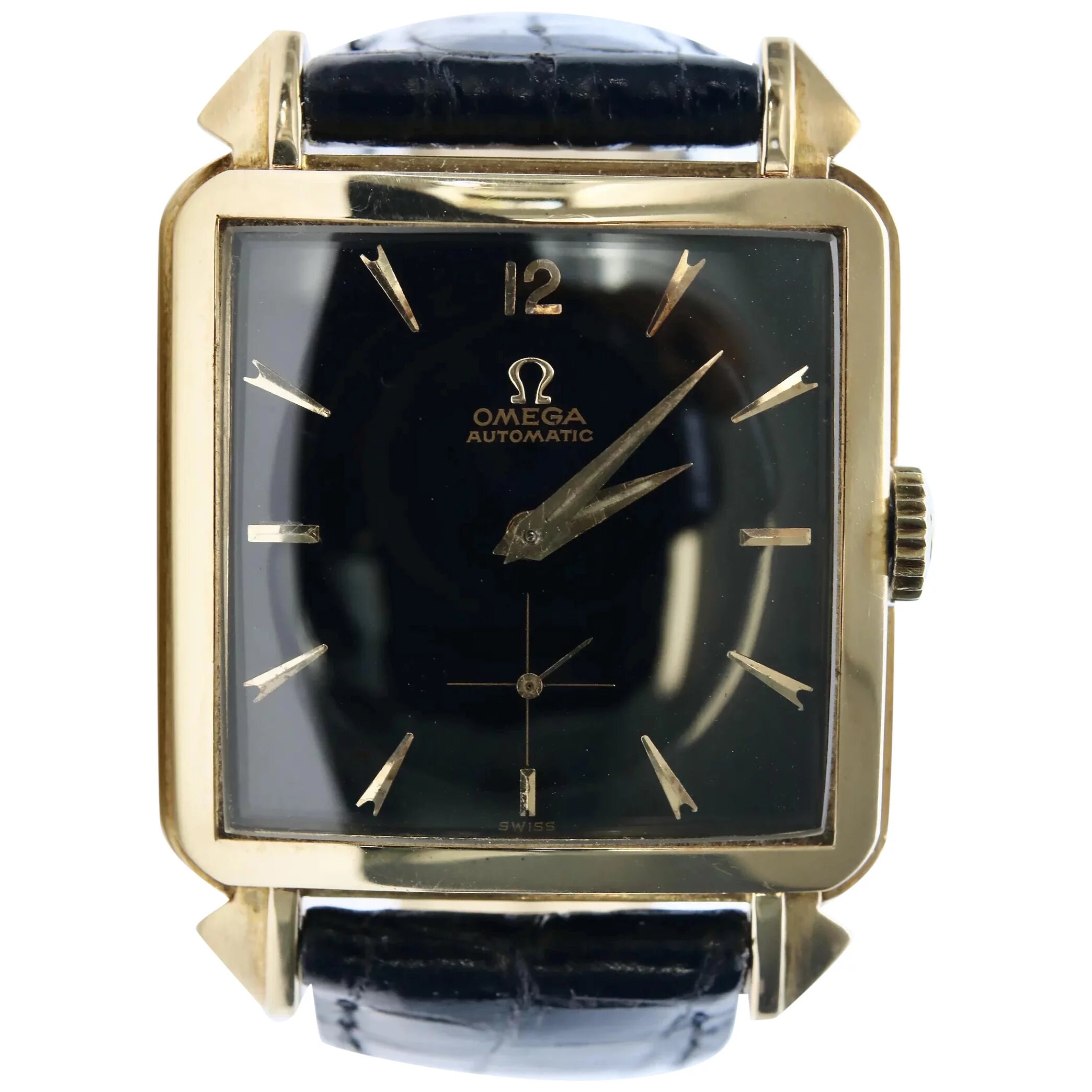 Square Automatic Gilt Dial Wrist - Etsy 
