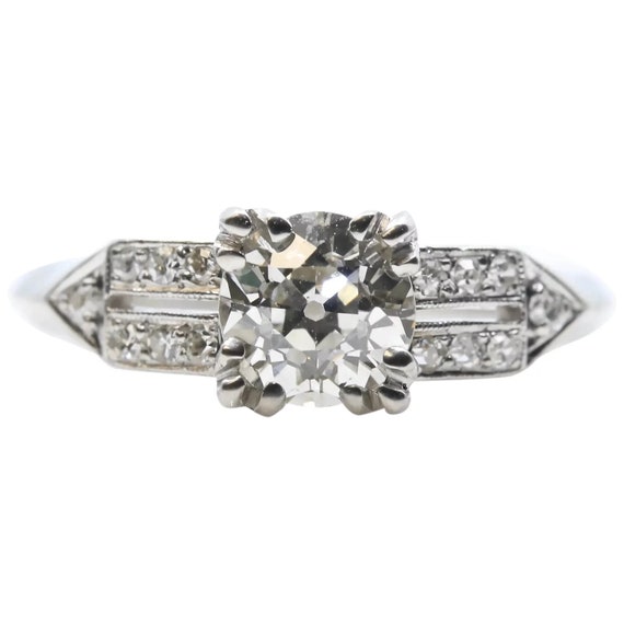 Sale! American Art Deco 0.80ct European Cut Diamo… - image 1